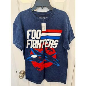 Foo Fighters G.I. Joe Style Band T Shirt Men's Small NWT 94 and Jet Graphic Blue